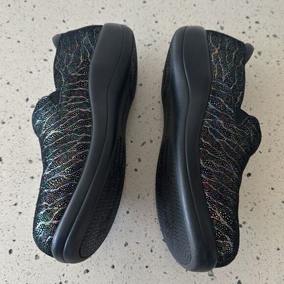 Alegria Women’s Sparkly Black Multi Colored Shoes Slip On Size EU40 / US 9.5-10 - Picture 3 of 12